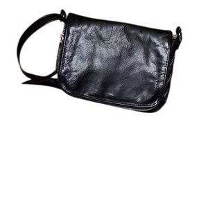 Margot Black Genuine Leather Crossbody Bag Flap Top Zip Around Small Handbag